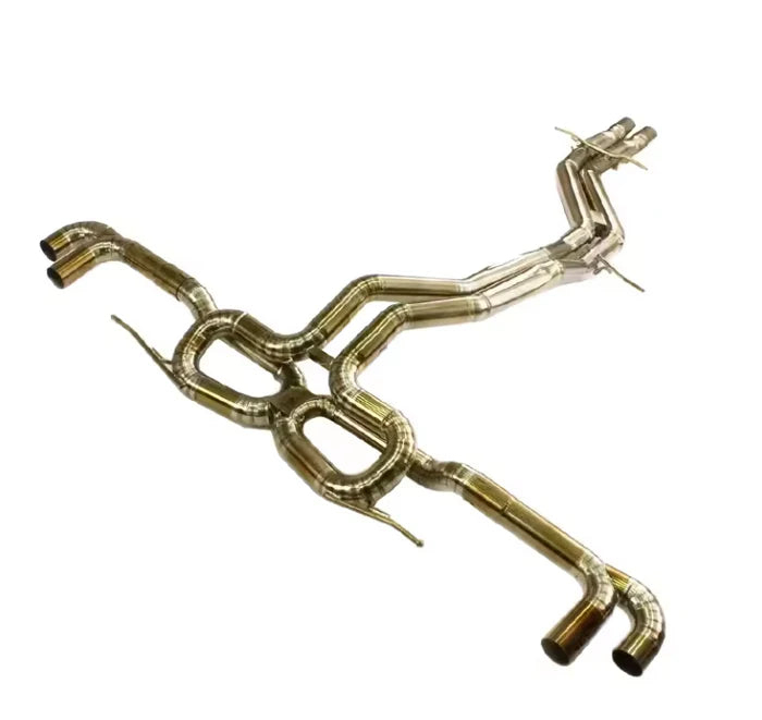 Lamborghini Urus Titanium Gold Cat Back Exhaust System No Muffler