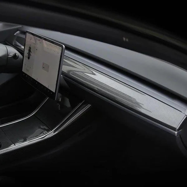 Tesla Model 3/Y Carbon Fiber Dash And Door Cover